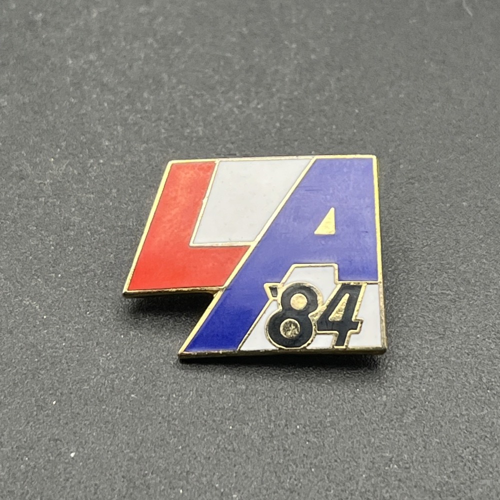 1984 Los Angeles Olympics LA ‘84 Red White Blue Lapel Hat Pin